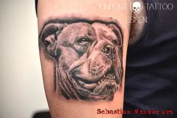 bull dog tattoo essen hunde tattoo