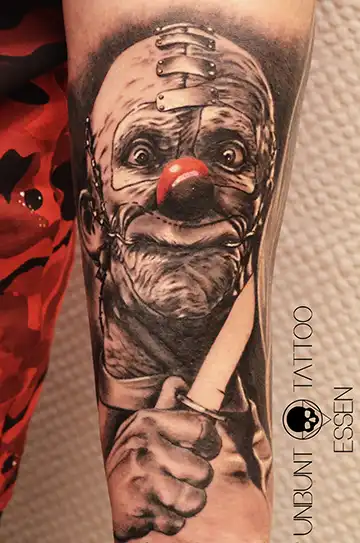 clown tattoo horrorclown es pennywise tattoo studio in essen
