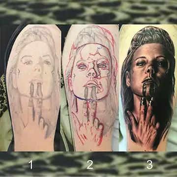 cover up tattoo vikings tattoo lagertha tattoo katheryn winnick tattoo portrait
