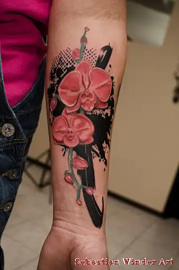 trash polka tattoo studio essen blumen tattoo orchideen rosen tattoo